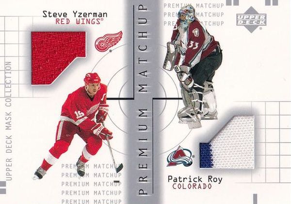 jersey karta YZERMAN/ROY 01-02 UD Mask Coll. Premium Matchup číslo PM-YR